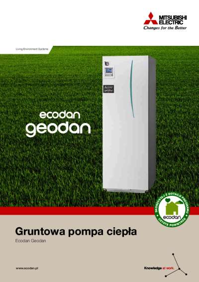 Gruntowa pompa ciepła Ecodan Geodan